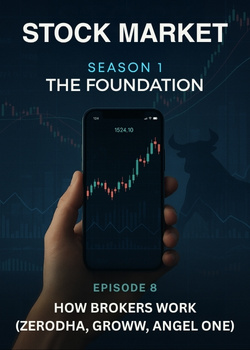 Cover image for S1 E8 : HOW BROKERS WORK
(ZERODHA, GROWW, ANGEL ONE) - a Stock Market story on Stream Storys